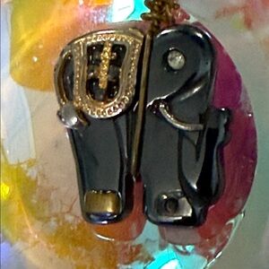 Vintage Hematite Elehant Pendant..